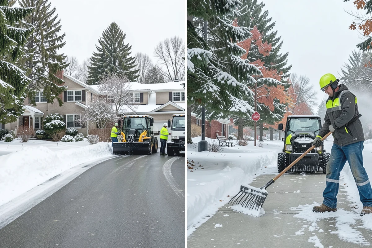 Self-Storage Facility Sidewalk Clearing in Auburn, King County, WA - Clear the office entrance and gate keypad approach first