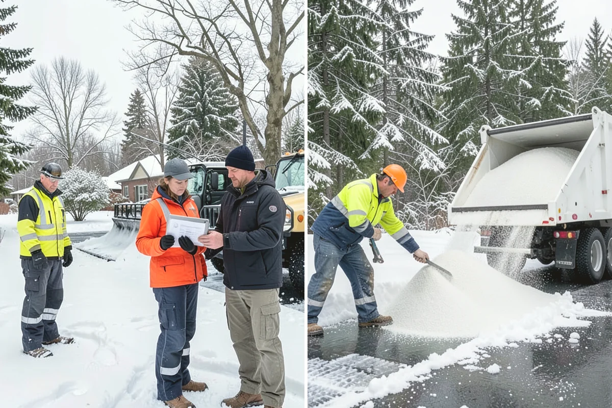 Self-Storage Facility Sidewalk Clearing in Black Diamond, King County, WA - Clear the office entrance and gate keypad approach first