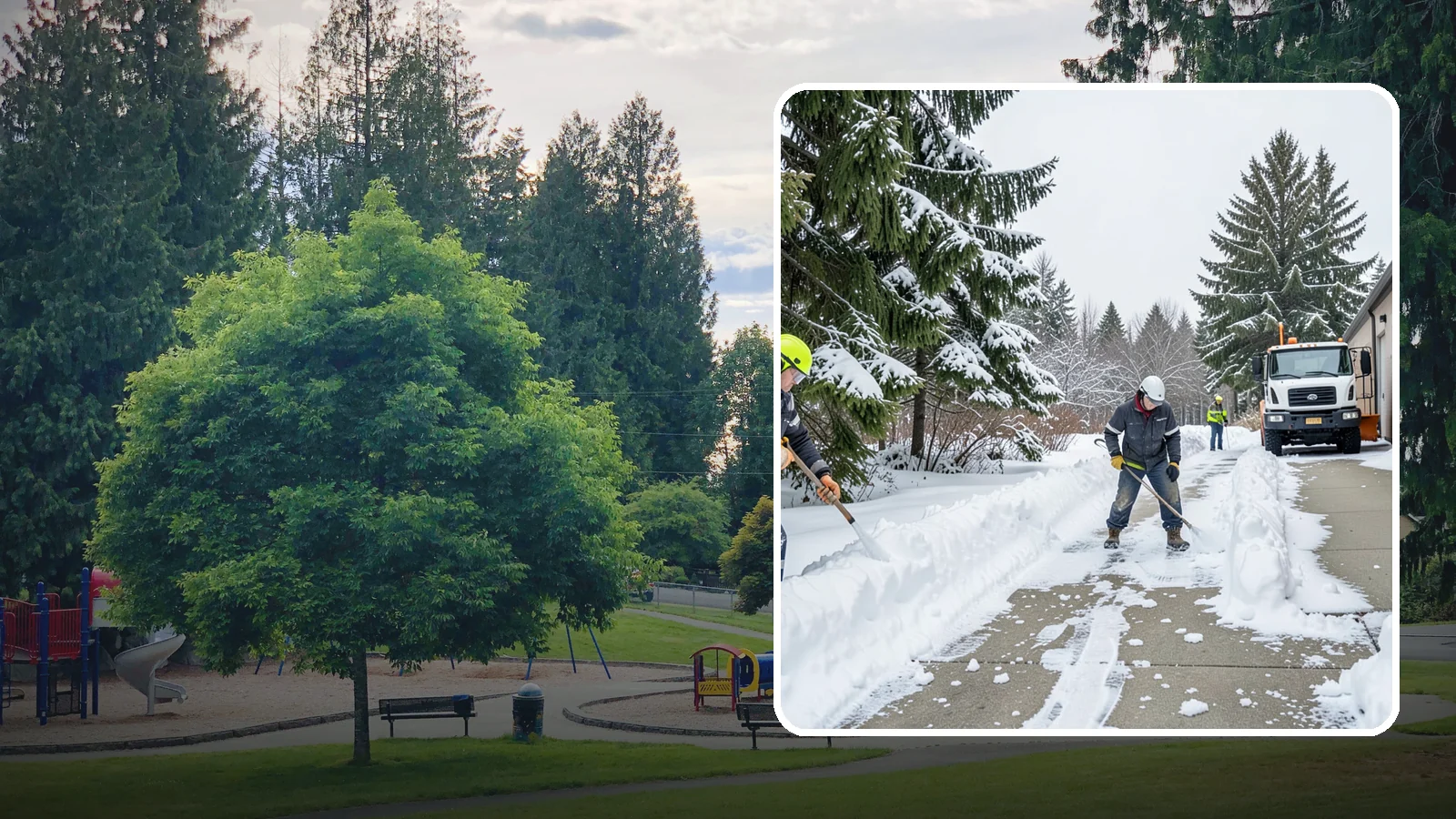 Self-Storage Facility Sidewalk Clearing in Bonney Lake, Pierce County, WA - Access-walk clearing for Western Washington self-storage facilities, keeping office entries, keypad approaches, and unit-row...