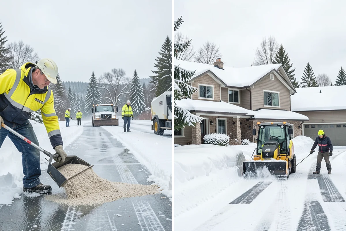 Self-Storage Facility Sidewalk Clearing in Bonney Lake, Pierce County, WA - Clear the office entrance and gate keypad approach first