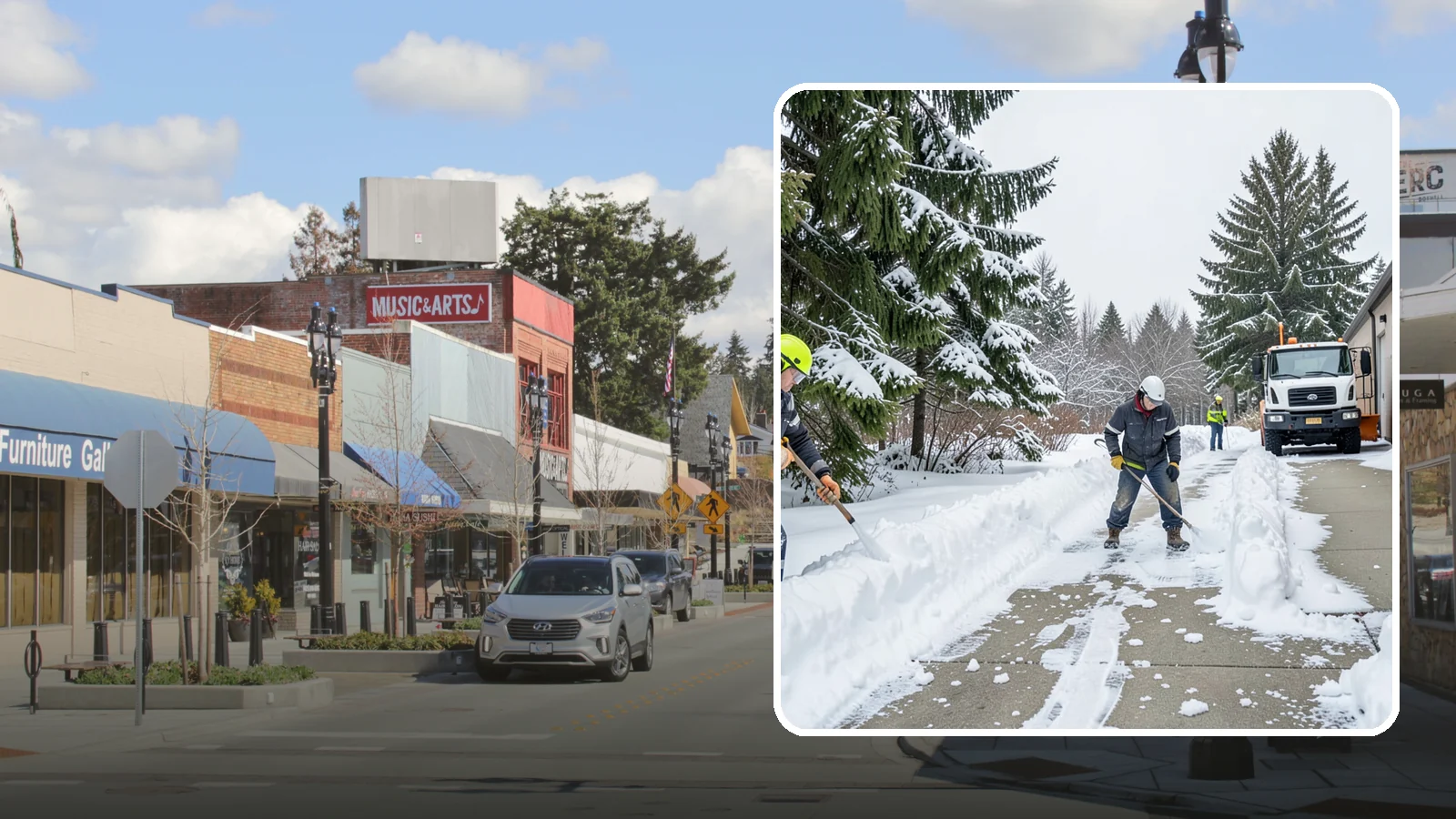 Self-Storage Facility Sidewalk Clearing in Bothell, King County, WA - Access-walk clearing for Western Washington self-storage facilities, keeping office entries, keypad approaches, and unit-row...