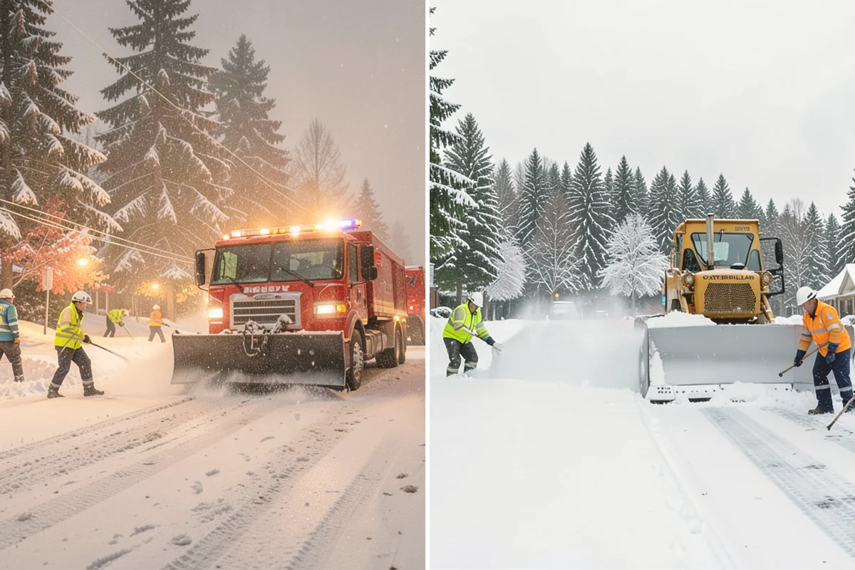 Self-Storage Facility Sidewalk Clearing in Brier, Snohomish County, WA - Clear the office entrance and gate keypad approach first