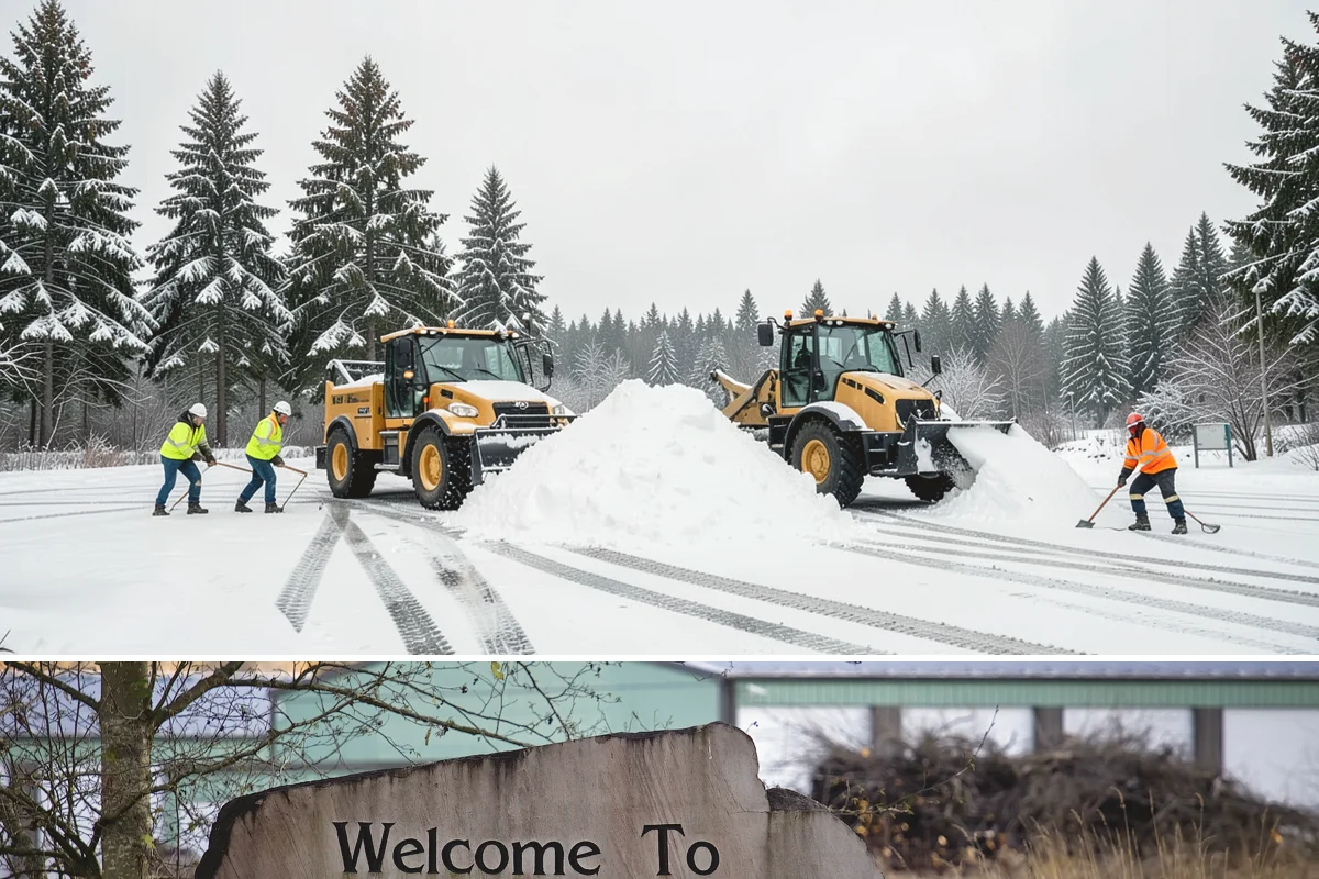 Self-Storage Facility Sidewalk Clearing in Buckley, Pierce County, WA - Self-storage demand holds from December through February, when shaded walks between buildings stay glazed after open areas clear.