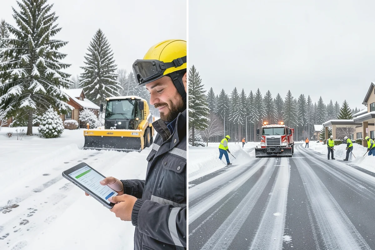 Self-Storage Facility Sidewalk Clearing in Burien, King County, WA - Clear the office entrance and gate keypad approach first