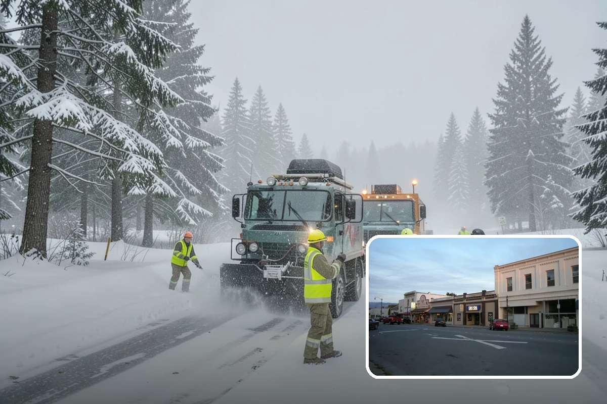 Self-Storage Facility Sidewalk Clearing in Burlington, Skagit County, WA - Office, gate, and unit-row walks kept passable for customers