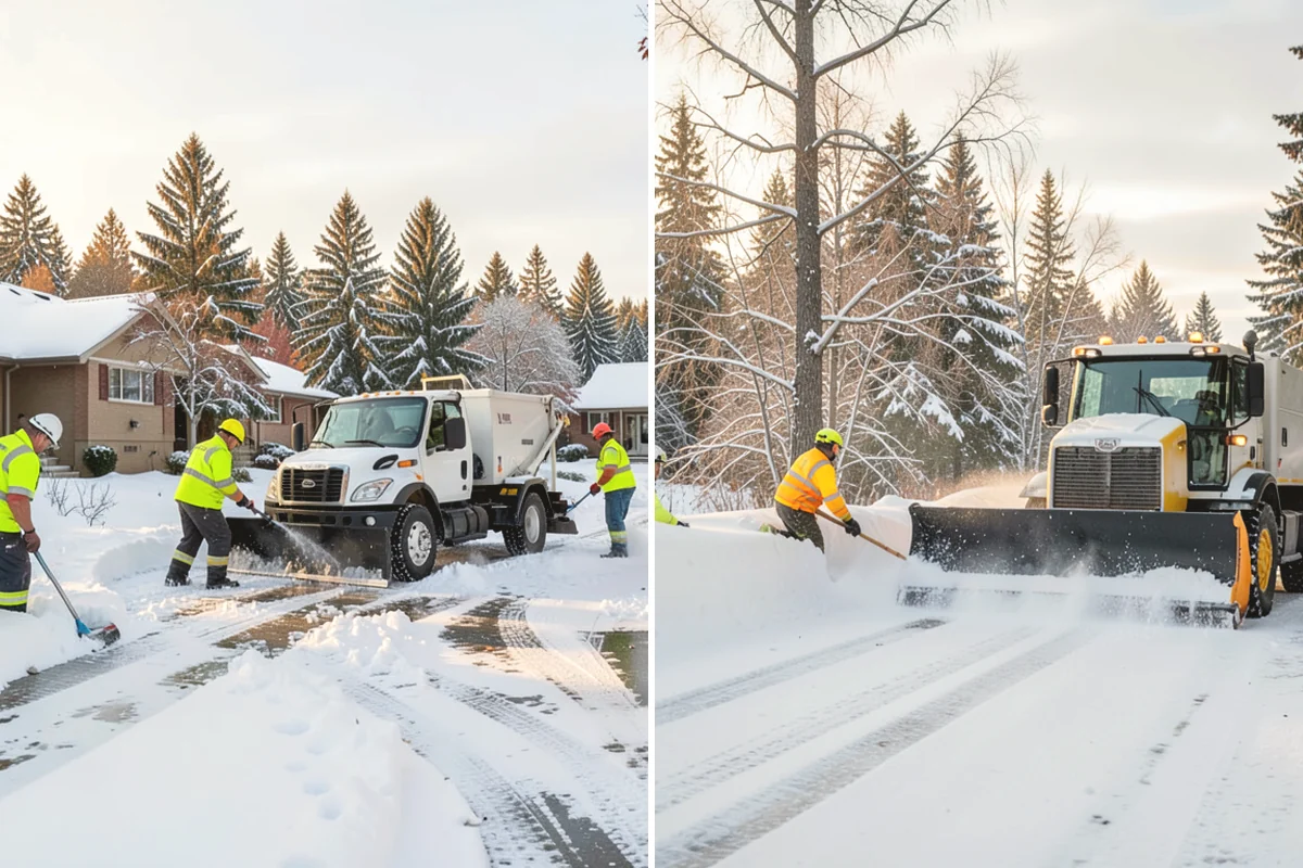 Self-Storage Facility Sidewalk Clearing in Burlington, Skagit County, WA - Clear the office entrance and gate keypad approach first
