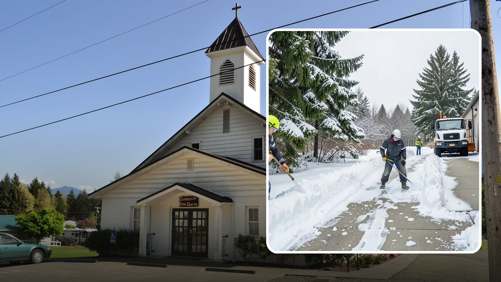 Self-Storage Facility Sidewalk Clearing in Concrete, Skagit County, WA - Access-walk clearing for Western Washington self-storage facilities, keeping office entries, keypad approaches, and unit-row...