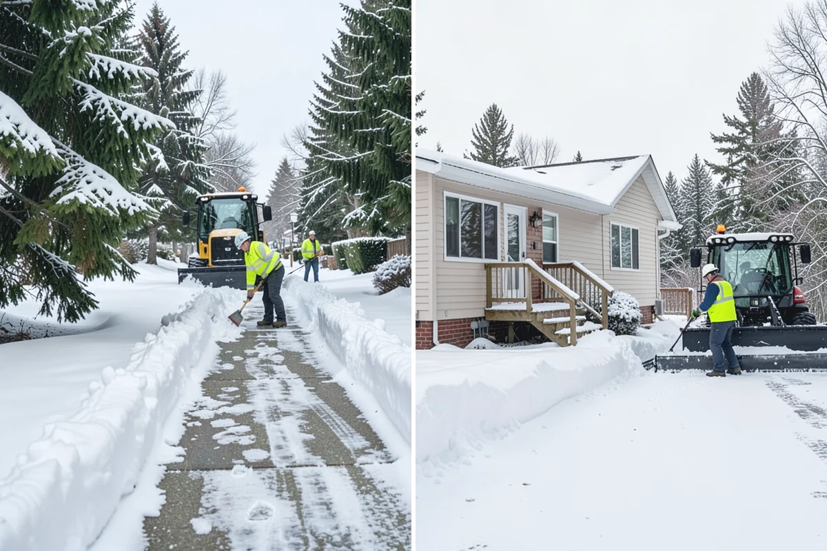 Self-Storage Facility Sidewalk Clearing in Coupeville, Island County, WA - Clear the office entrance and gate keypad approach first