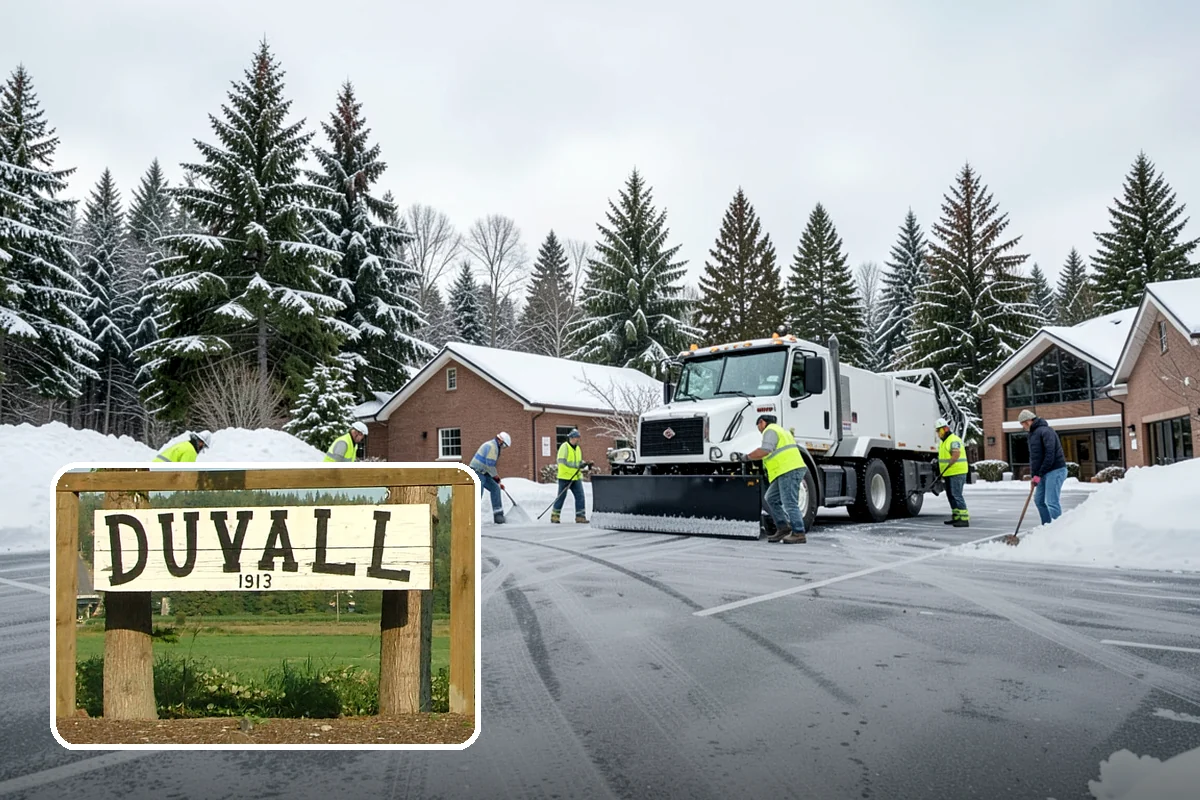 Self-Storage Facility Sidewalk Clearing in Duvall, King County, WA - Office, gate, and unit-row walks kept passable for customers