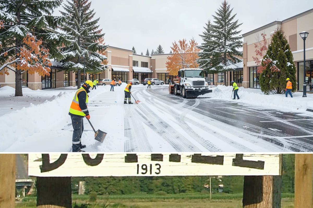 Self-Storage Facility Sidewalk Clearing in Duvall, King County, WA - Self-storage demand holds from December through February, when shaded walks between buildings stay glazed after open areas clear.