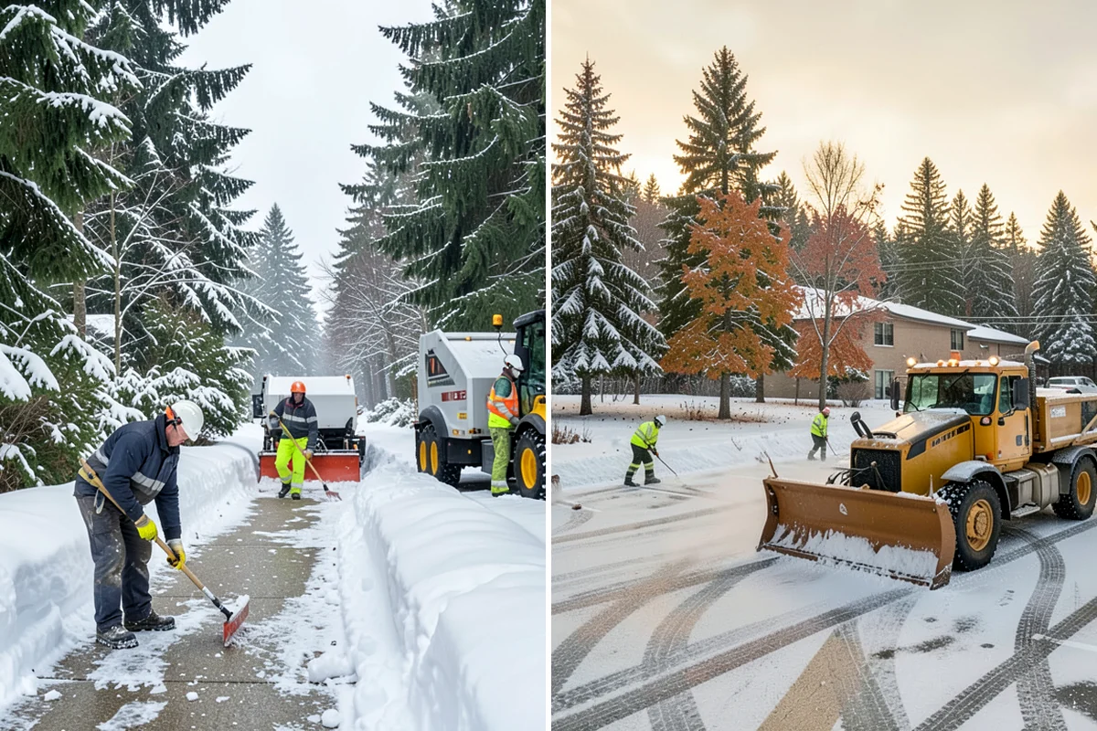 Self-Storage Facility Sidewalk Clearing in Fircrest, Pierce County, WA - Clear the office entrance and gate keypad approach first