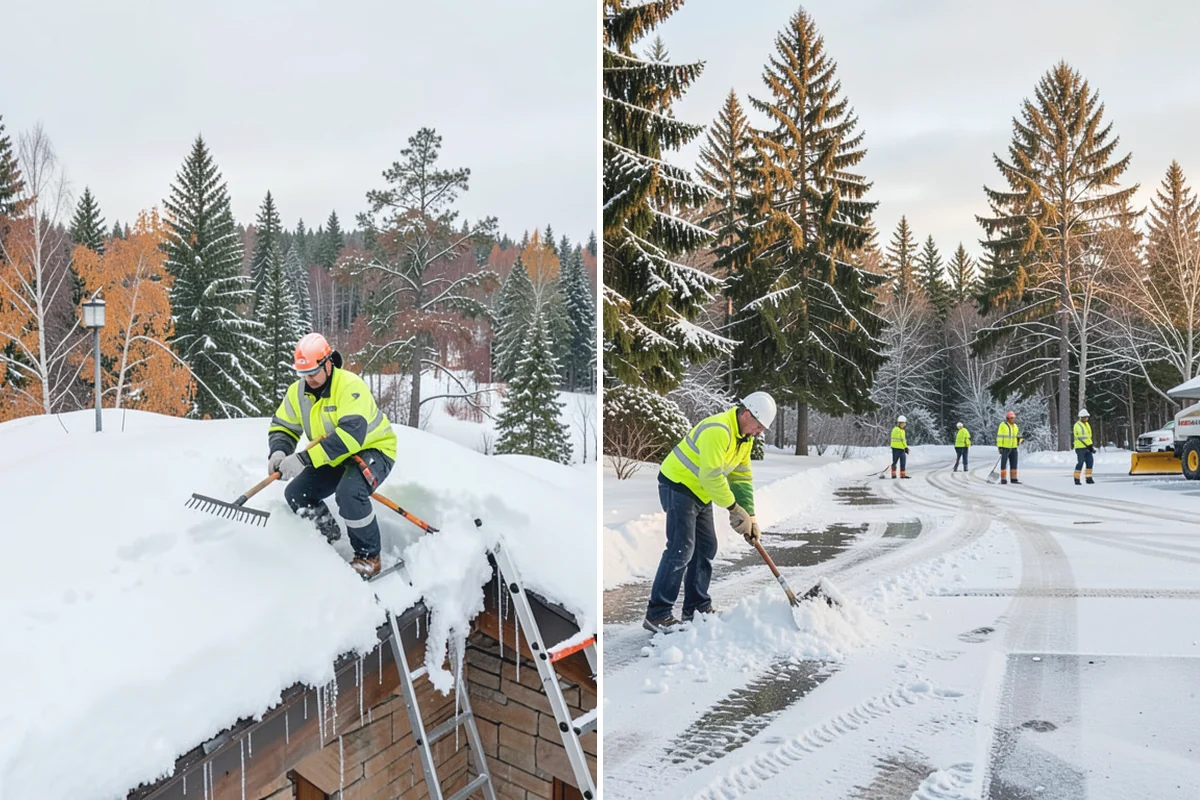 Self-Storage Facility Sidewalk Clearing in Gold Bar, Snohomish County, WA - Clear the office entrance and gate keypad approach first