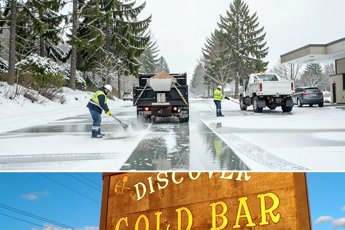 Self-Storage Facility Sidewalk Clearing in Gold Bar, Snohomish County, WA - Self-storage demand holds from December through February, when shaded walks between buildings stay glazed after open areas clear.