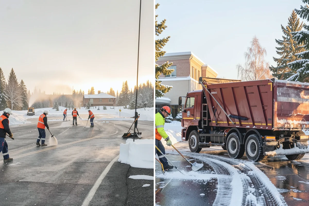 Self-Storage Facility Sidewalk Clearing in Granite Falls, Snohomish County, WA - Clear the office entrance and gate keypad approach first