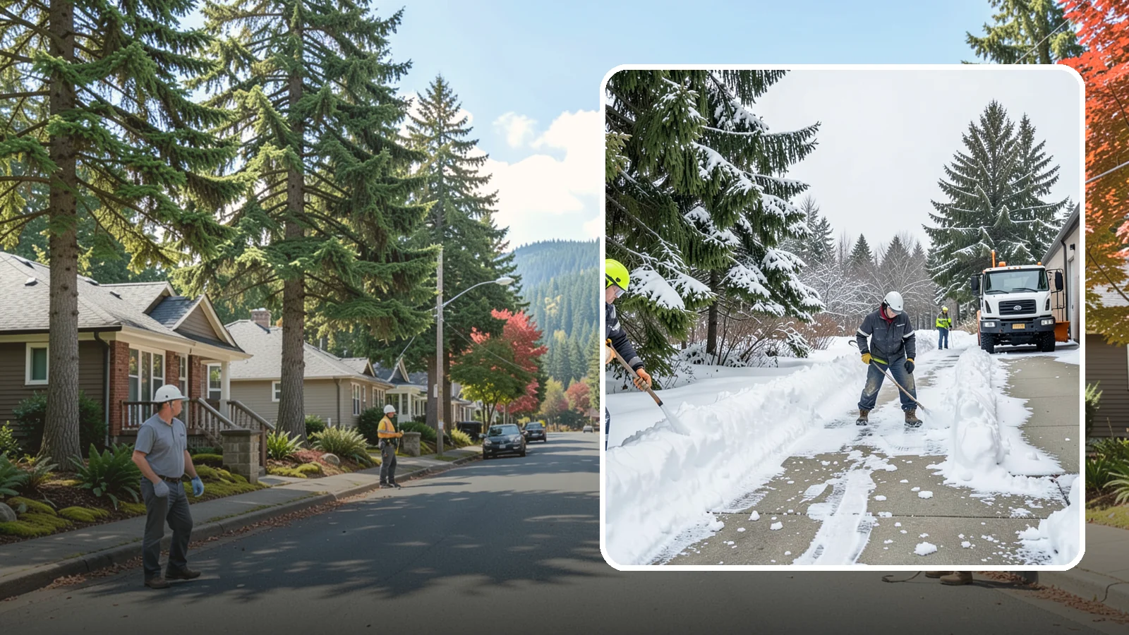 Self-Storage Facility Sidewalk Clearing in Hunts Point, King County, WA - Access-walk clearing for Western Washington self-storage facilities, keeping office entries, keypad approaches, and unit-row...