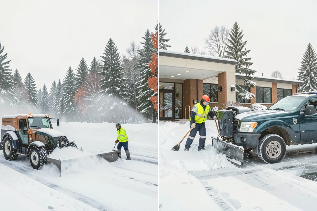 Self-Storage Facility Sidewalk Clearing in Index, Snohomish County, WA - Clear the office entrance and gate keypad approach first