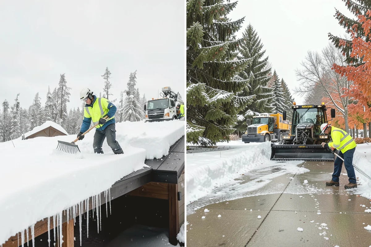 Self-Storage Facility Sidewalk Clearing in La Conner, Skagit County, WA - Clear the office entrance and gate keypad approach first