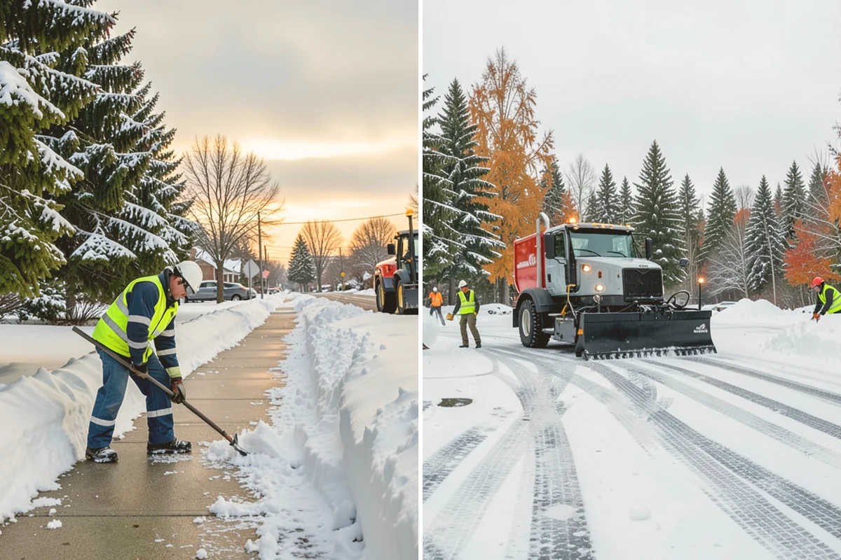 Self-Storage Facility Sidewalk Clearing in Lynnwood, Snohomish County, WA - Clear the office entrance and gate keypad approach first