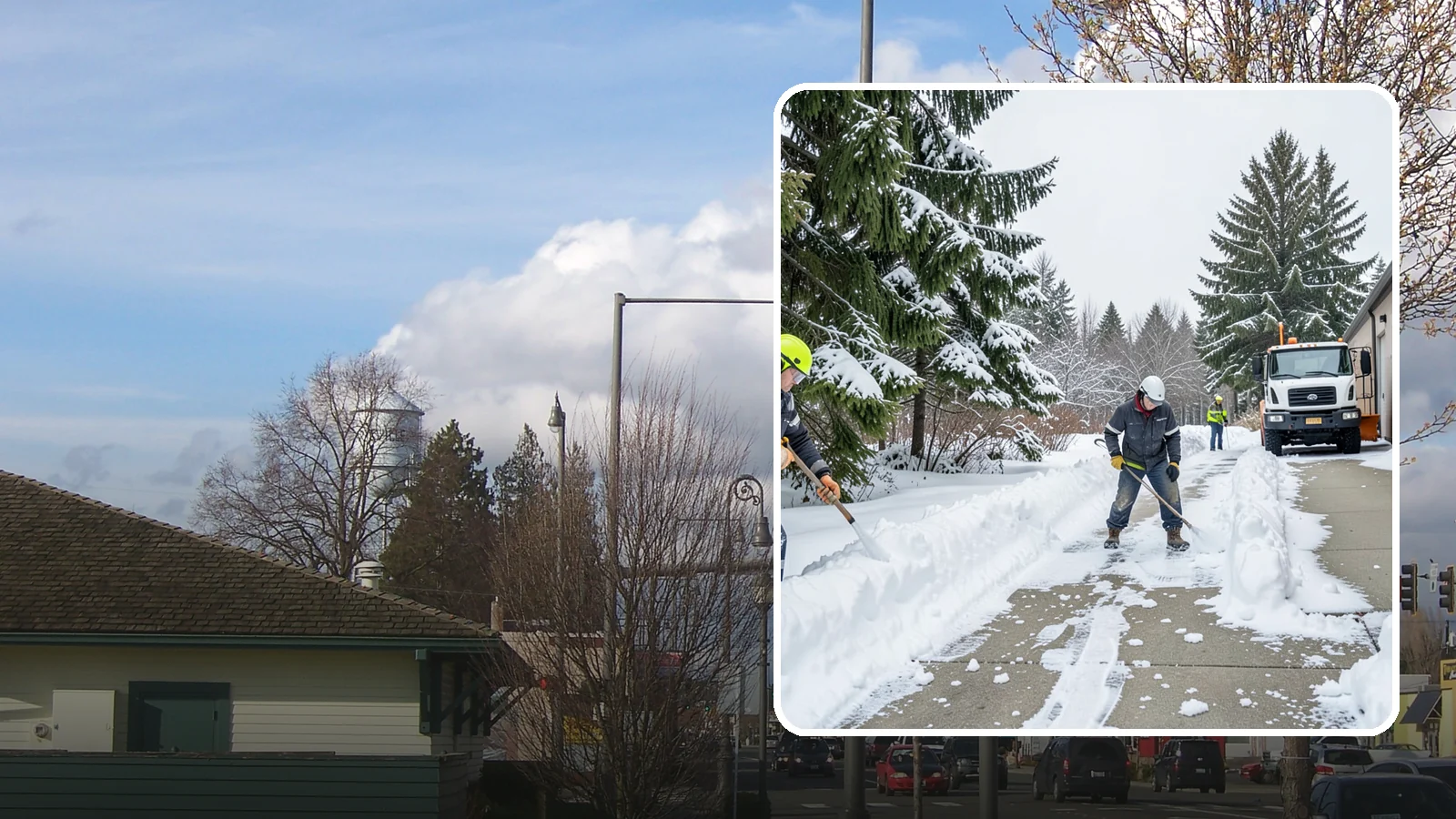 Self-Storage Facility Sidewalk Clearing in Marysville, Snohomish County, WA - Access-walk clearing for Western Washington self-storage facilities, keeping office entries, keypad approaches, and unit-row...