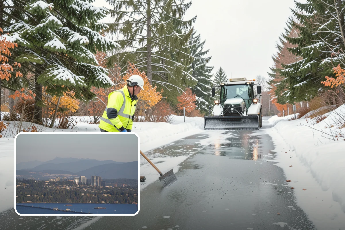 Self-Storage Facility Sidewalk Clearing in Medina, King County, WA - Office, gate, and unit-row walks kept passable for customers