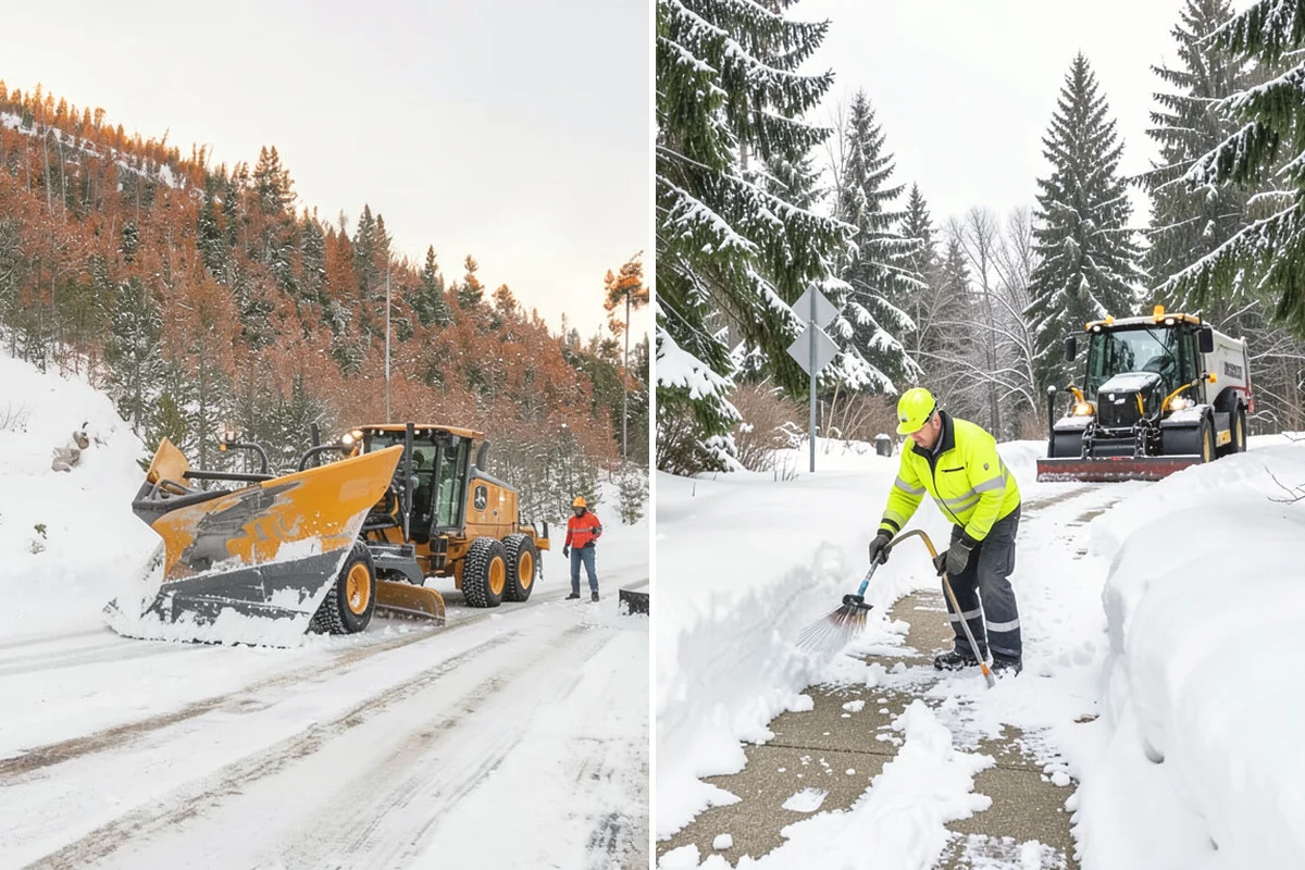 Self-Storage Facility Sidewalk Clearing in Mercer Island, King County, WA - Clear the office entrance and gate keypad approach first
