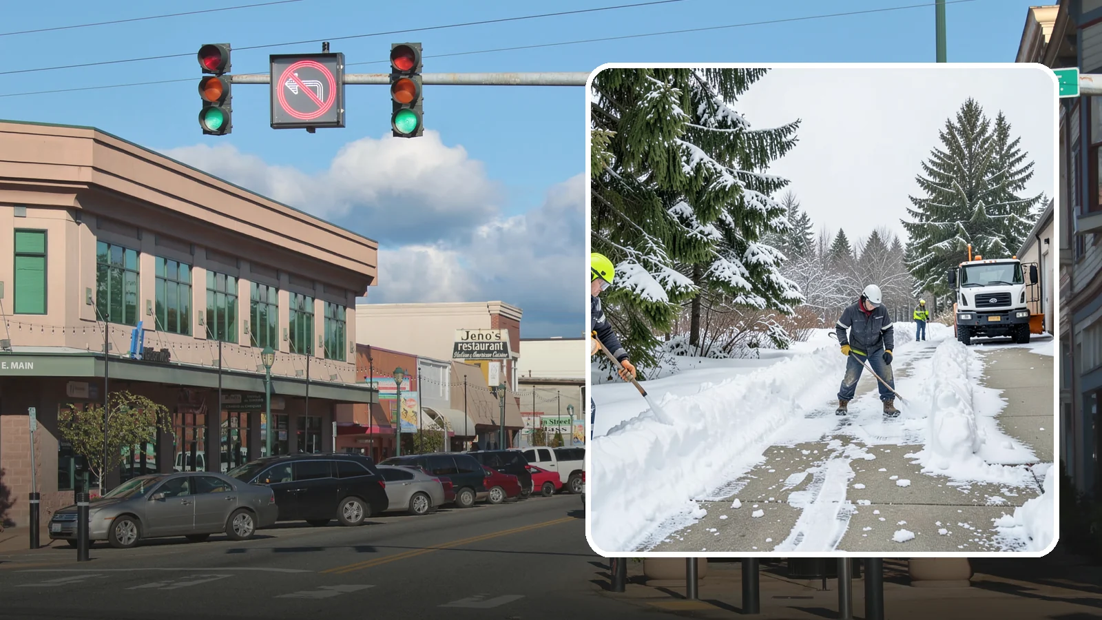 Self-Storage Facility Sidewalk Clearing in Monroe, Snohomish County, WA - Access-walk clearing for Western Washington self-storage facilities, keeping office entries, keypad approaches, and unit-row...