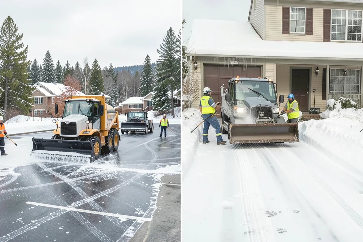 Self-Storage Facility Sidewalk Clearing in Monroe, Snohomish County, WA - Clear the office entrance and gate keypad approach first