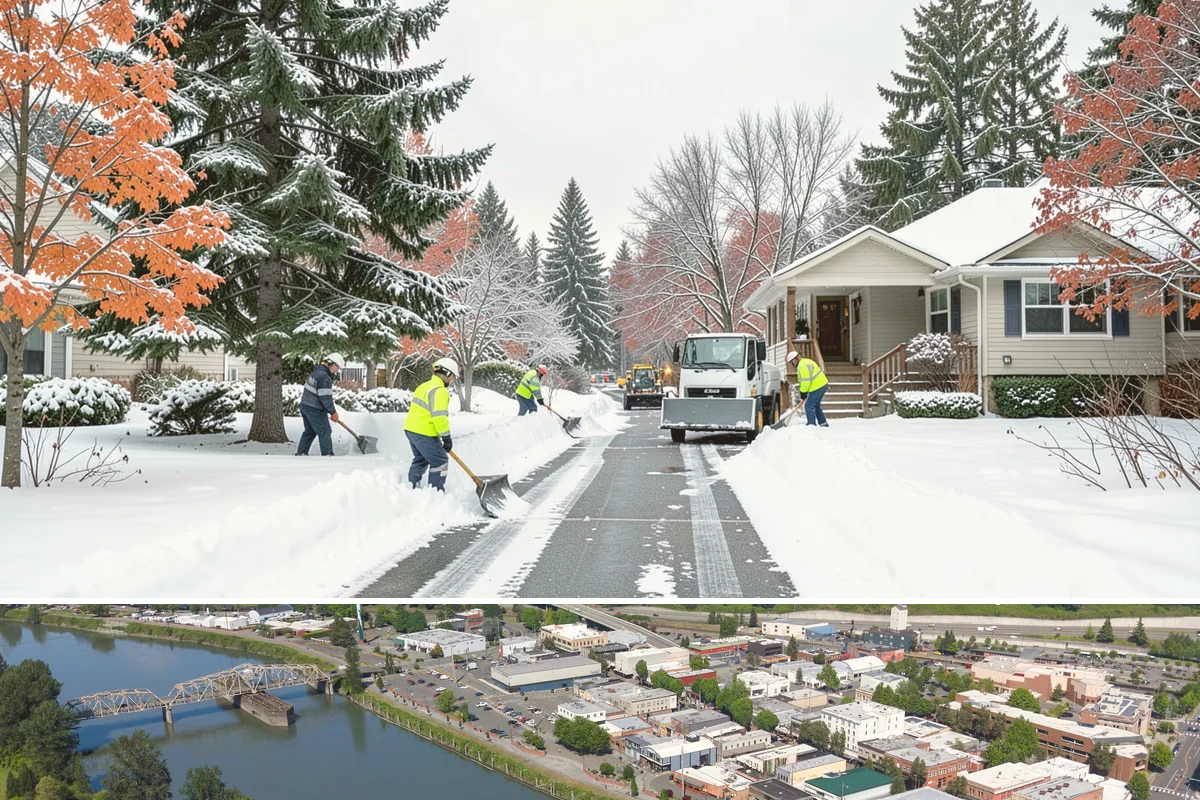 Self-Storage Facility Sidewalk Clearing in Mount Vernon, Skagit County, WA - Self-storage demand holds from December through February, when shaded walks between buildings stay glazed after open areas clear.