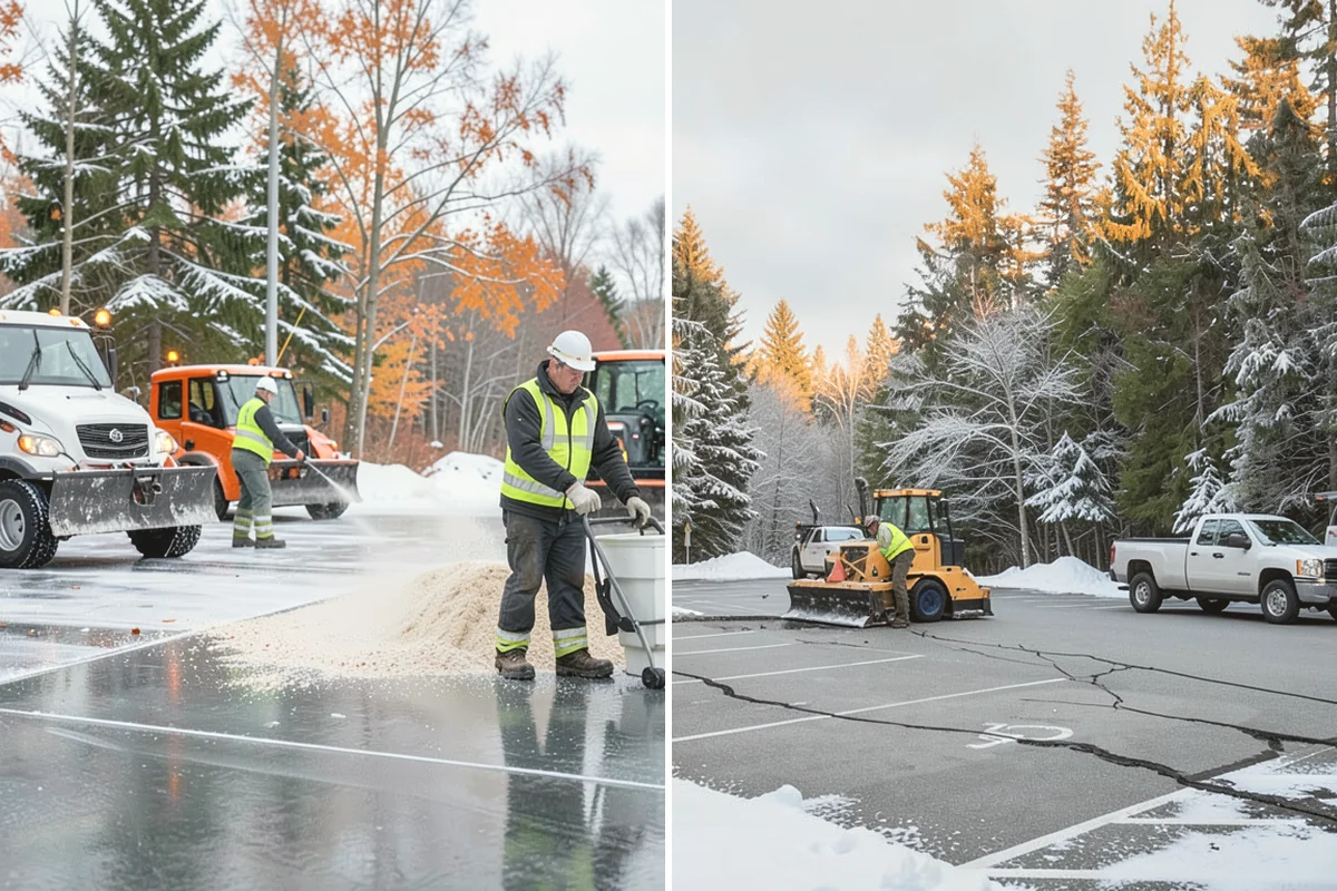Self-Storage Facility Sidewalk Clearing in North Bend, King County, WA - Clear the office entrance and gate keypad approach first