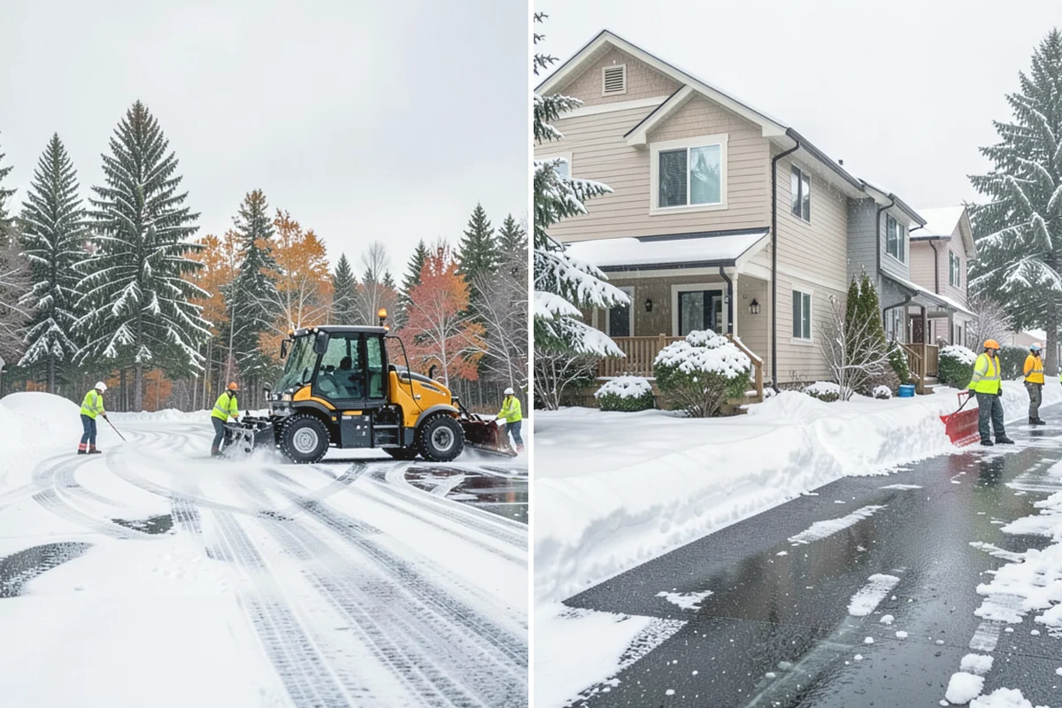 Self-Storage Facility Sidewalk Clearing in Oak Harbor, Island County, WA - Clear the office entrance and gate keypad approach first