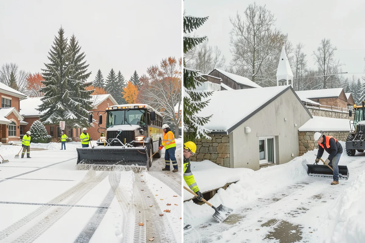 Self-Storage Facility Sidewalk Clearing in Orting, Pierce County, WA - Clear the office entrance and gate keypad approach first