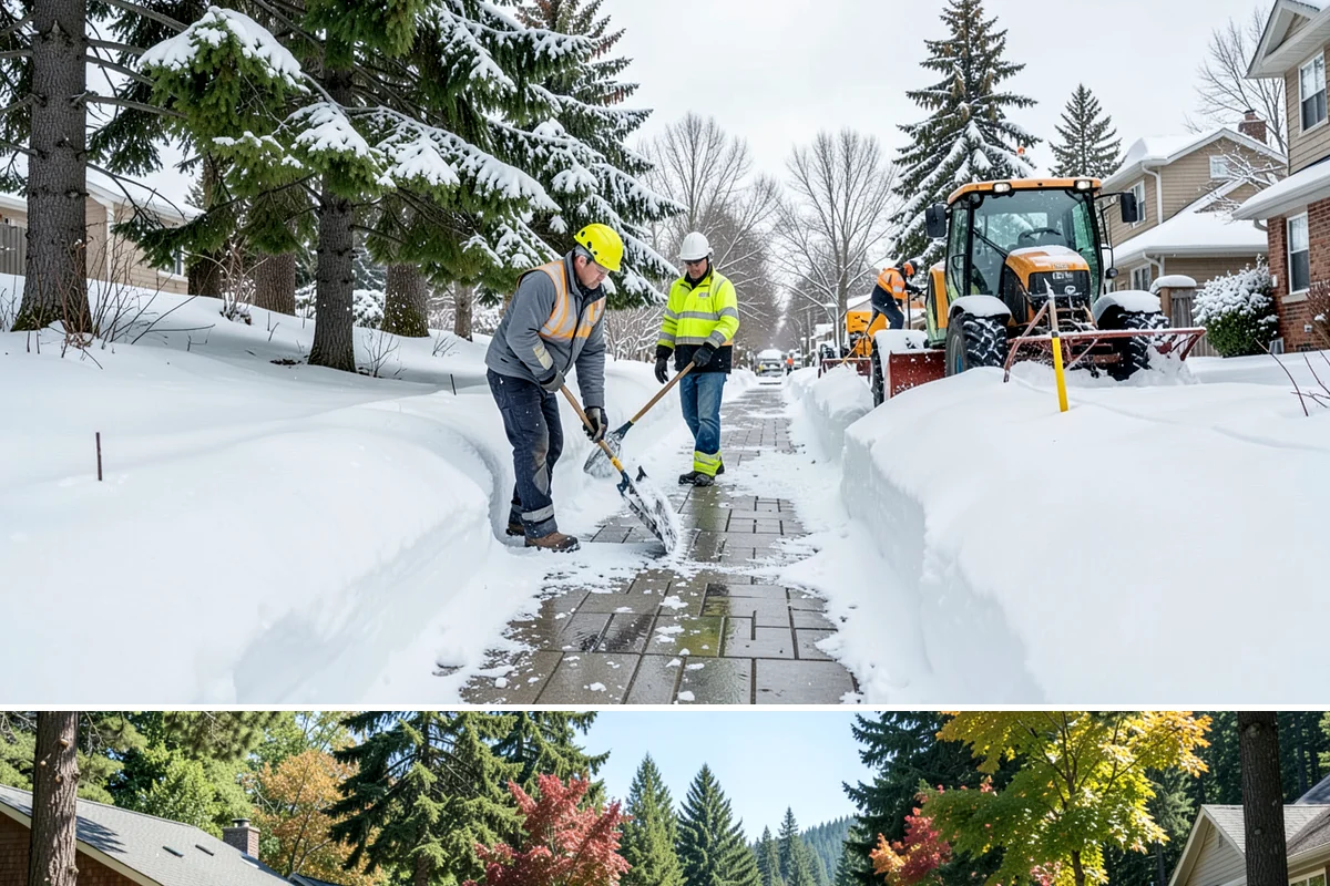 Self-Storage Facility Sidewalk Clearing in Orting, Pierce County, WA - Self-storage demand holds from December through February, when shaded walks between buildings stay glazed after open areas clear.