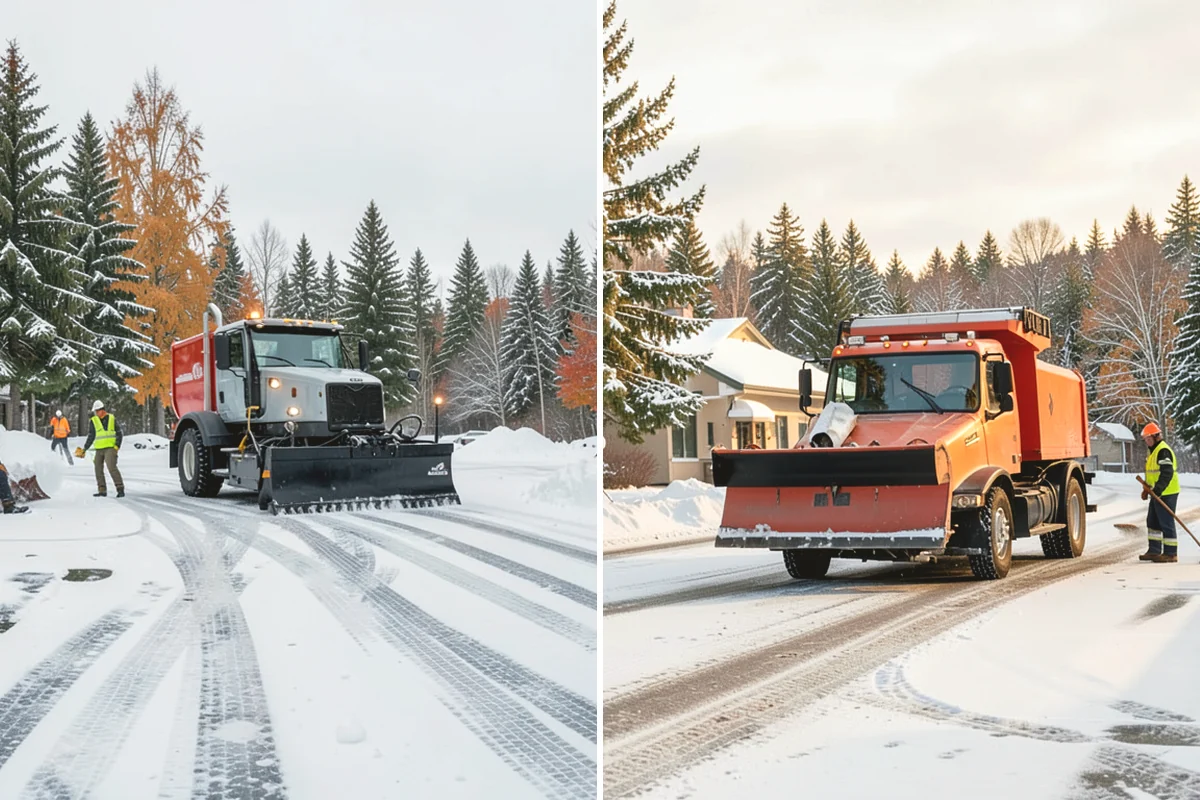 Self-Storage Facility Sidewalk Clearing in Ruston, Pierce County, WA - Clear the office entrance and gate keypad approach first