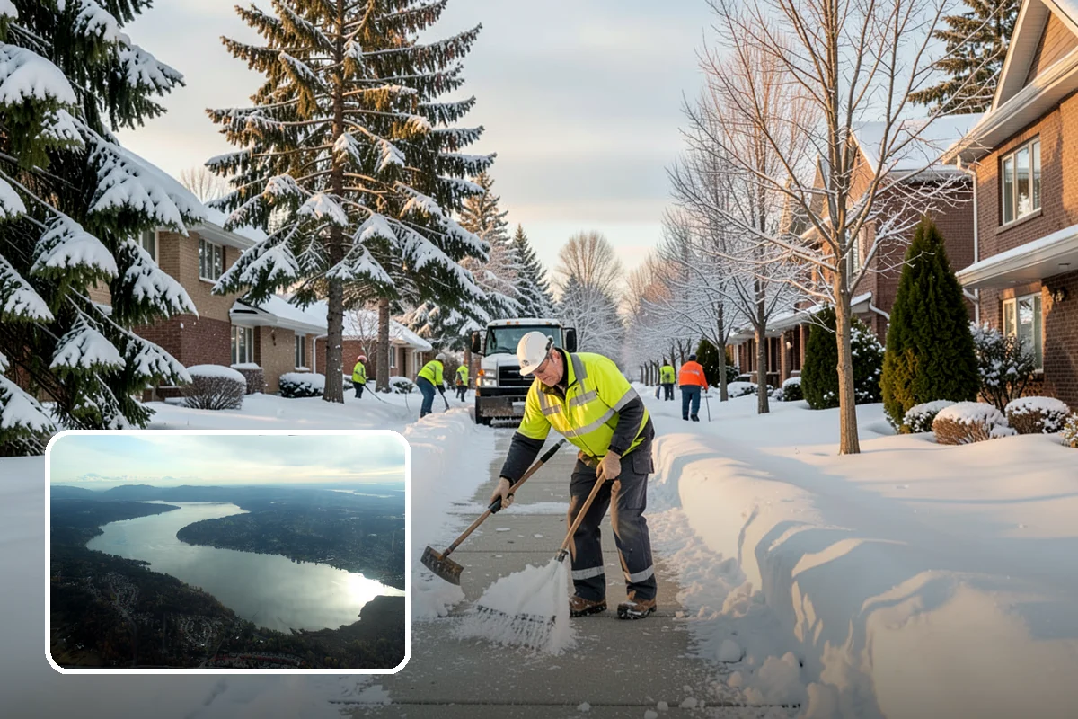 Self-Storage Facility Sidewalk Clearing in Sammamish, King County, WA - Office, gate, and unit-row walks kept passable for customers