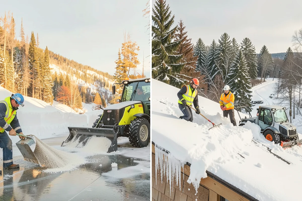 Self-Storage Facility Sidewalk Clearing in Sammamish, King County, WA - Clear the office entrance and gate keypad approach first