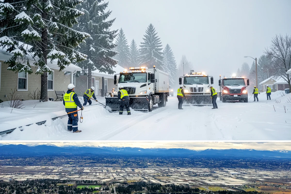 Self-Storage Facility Sidewalk Clearing in SeaTac, King County, WA - Self-storage demand holds from December through February, when shaded walks between buildings stay glazed after open areas clear.