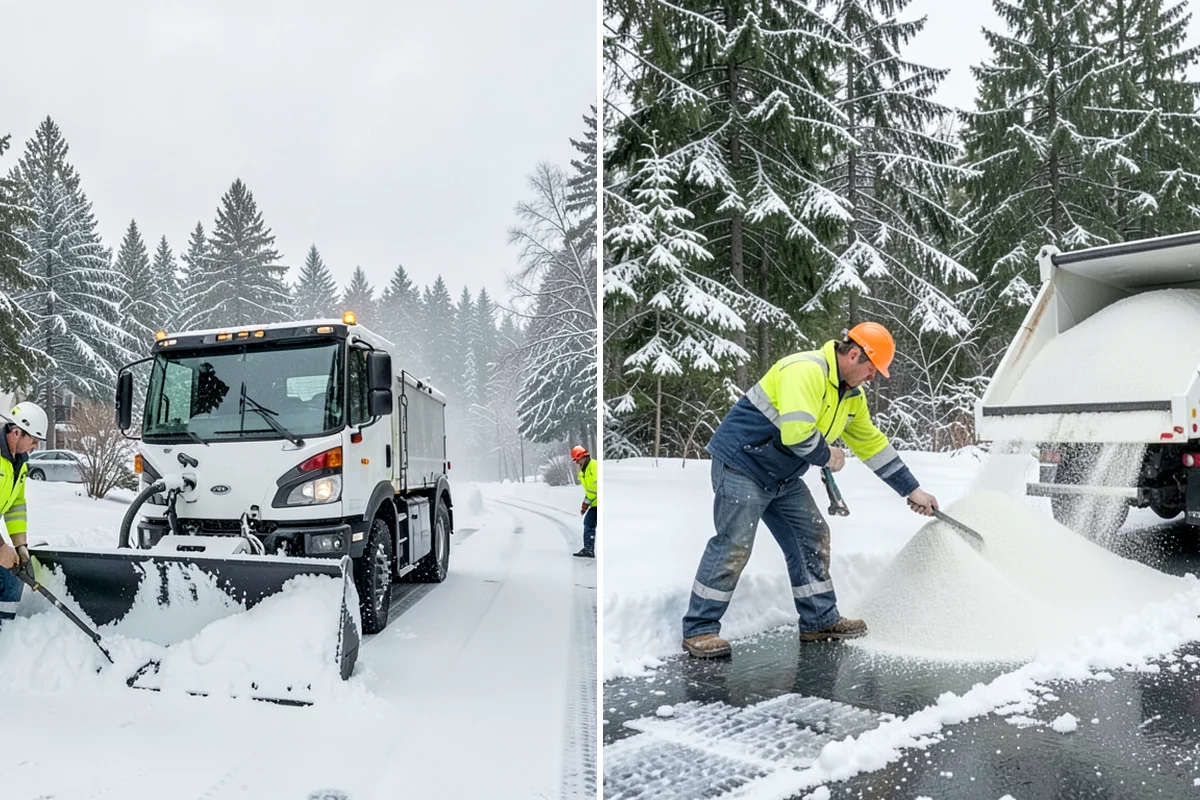 Self-Storage Facility Sidewalk Clearing in Seattle, King County, WA - Clear the office entrance and gate keypad approach first