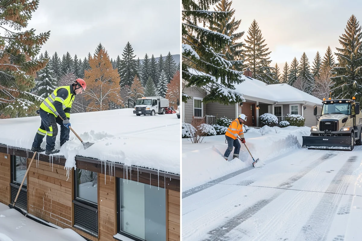 Self-Storage Facility Sidewalk Clearing in Skykomish, King County, WA - Clear the office entrance and gate keypad approach first