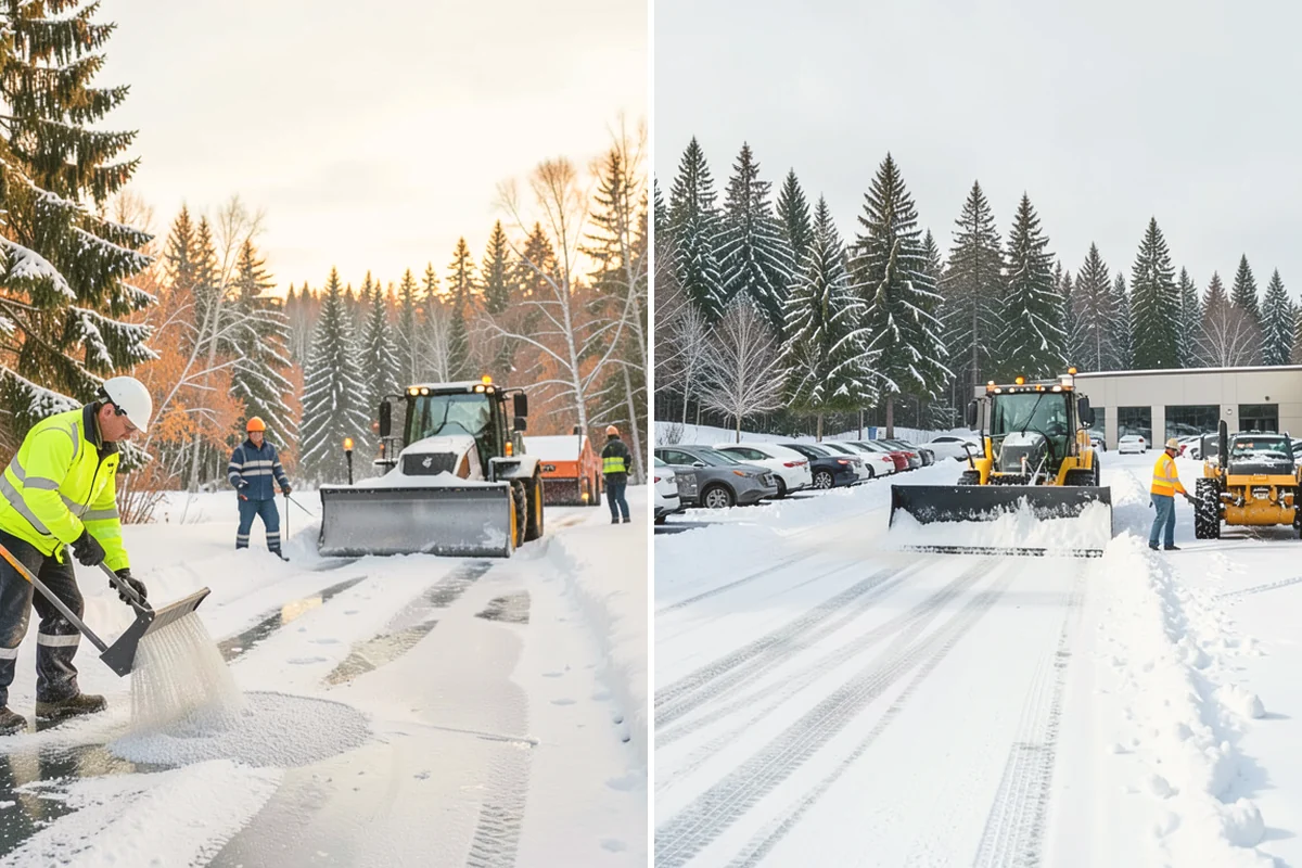 Self-Storage Facility Sidewalk Clearing in Snohomish, Snohomish County, WA - Clear the office entrance and gate keypad approach first