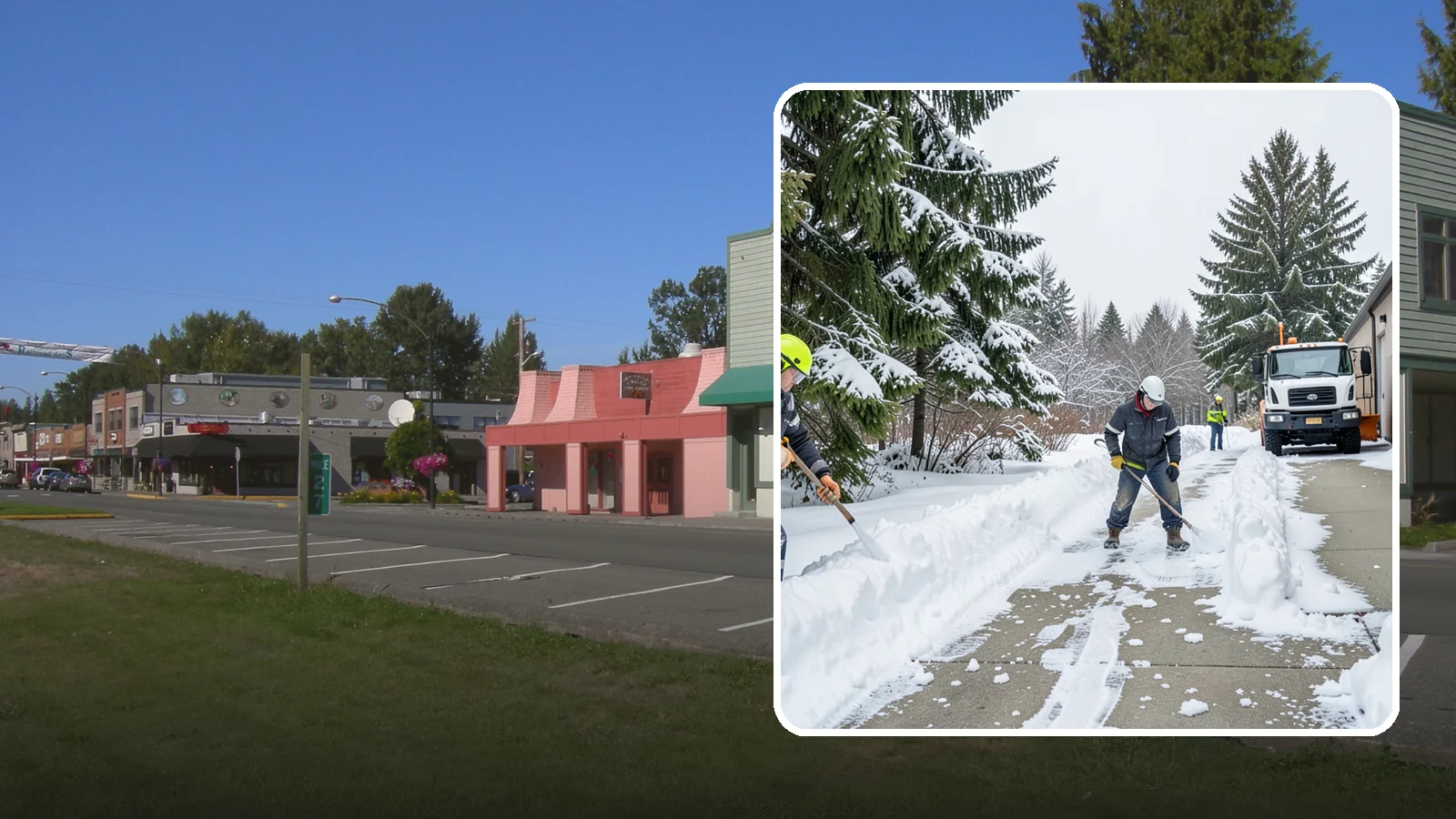 Self-Storage Facility Sidewalk Clearing in Snoqualmie, King County, WA - Access-walk clearing for Western Washington self-storage facilities, keeping office entries, keypad approaches, and unit-row...