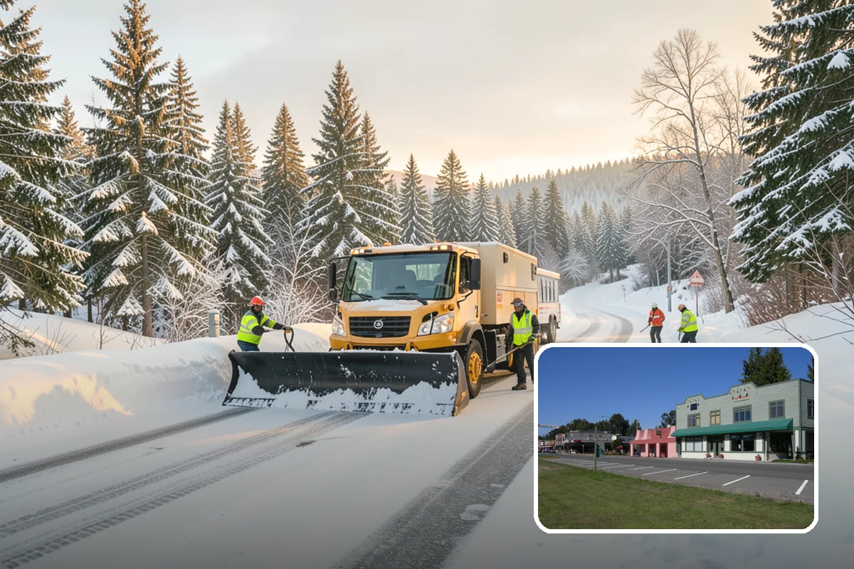 Self-Storage Facility Sidewalk Clearing in Snoqualmie, King County, WA - Office, gate, and unit-row walks kept passable for customers
