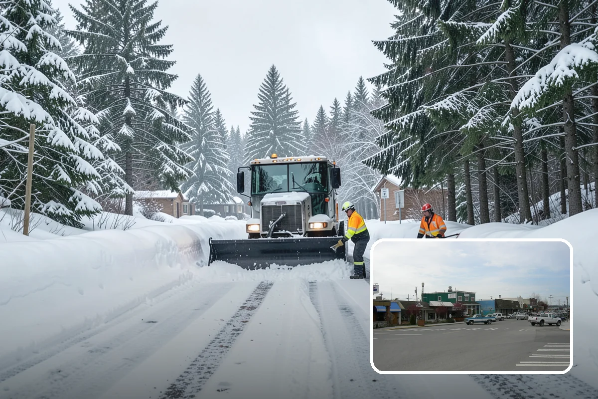 Self-Storage Facility Sidewalk Clearing in Stanwood, Snohomish County, WA - Office, gate, and unit-row walks kept passable for customers