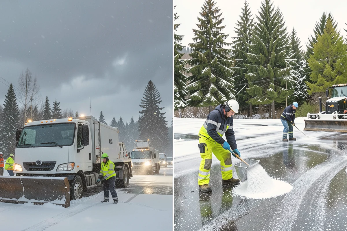 Self-Storage Facility Sidewalk Clearing in Stanwood, Snohomish County, WA - Clear the office entrance and gate keypad approach first
