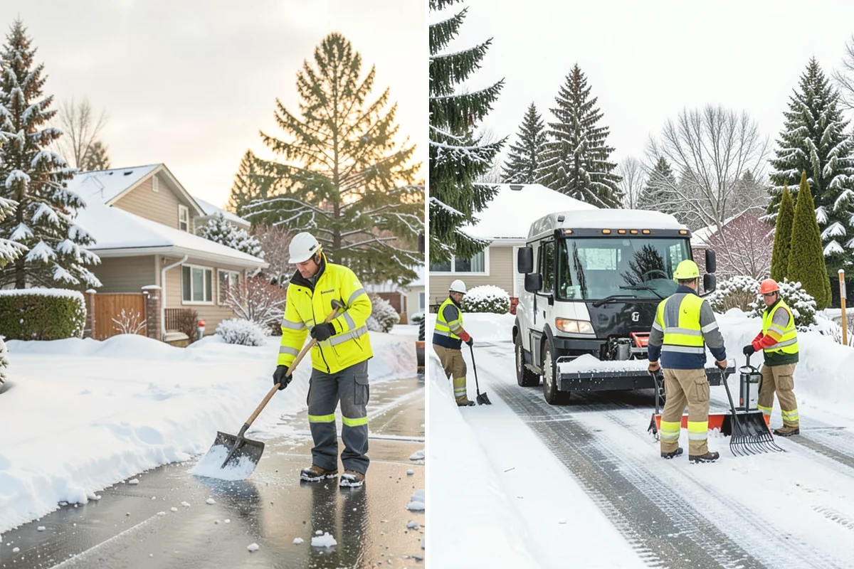 Self-Storage Facility Sidewalk Clearing in Steilacoom, Pierce County, WA - Clear the office entrance and gate keypad approach first