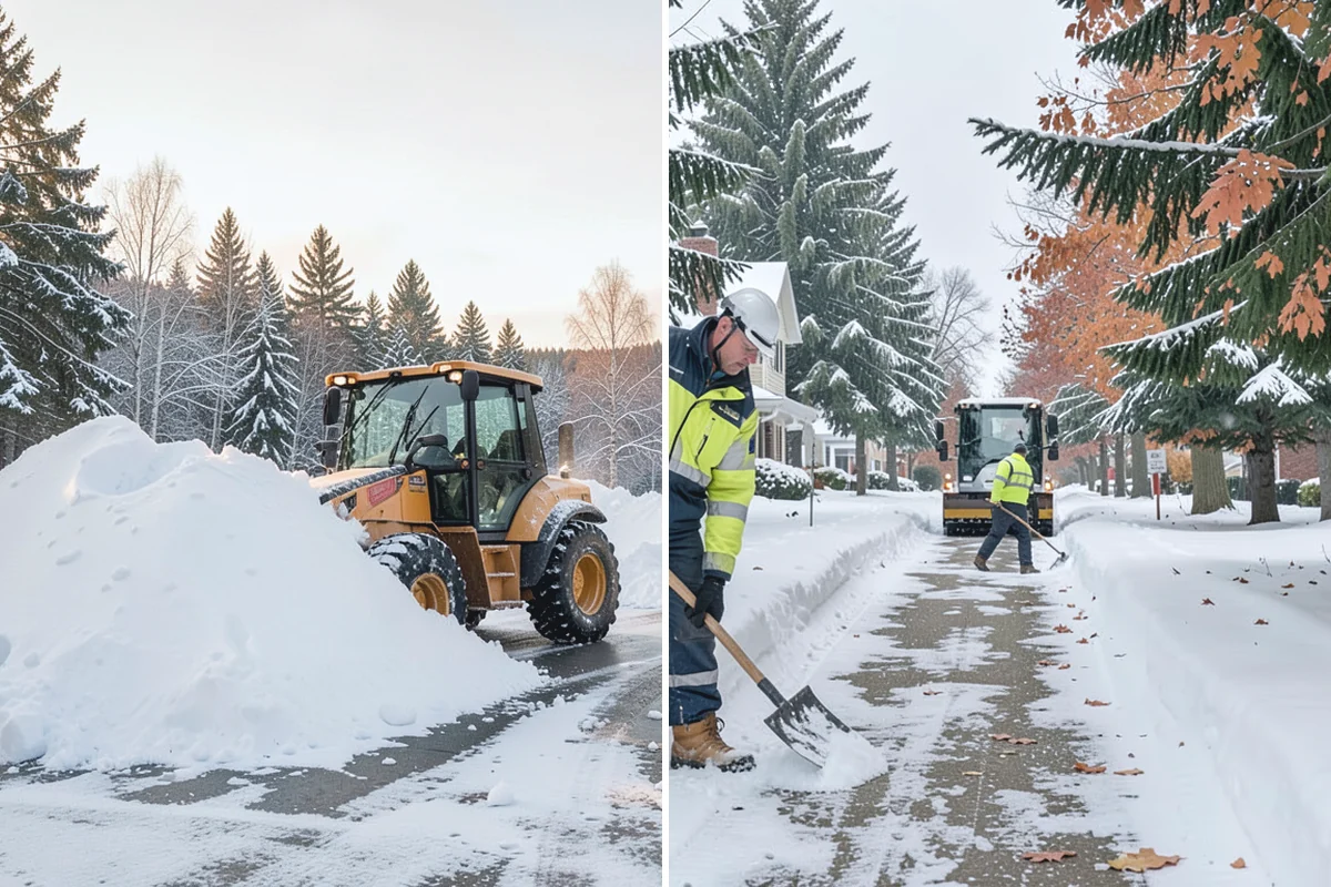 Self-Storage Facility Sidewalk Clearing in Sumner, Pierce County, WA - Clear the office entrance and gate keypad approach first