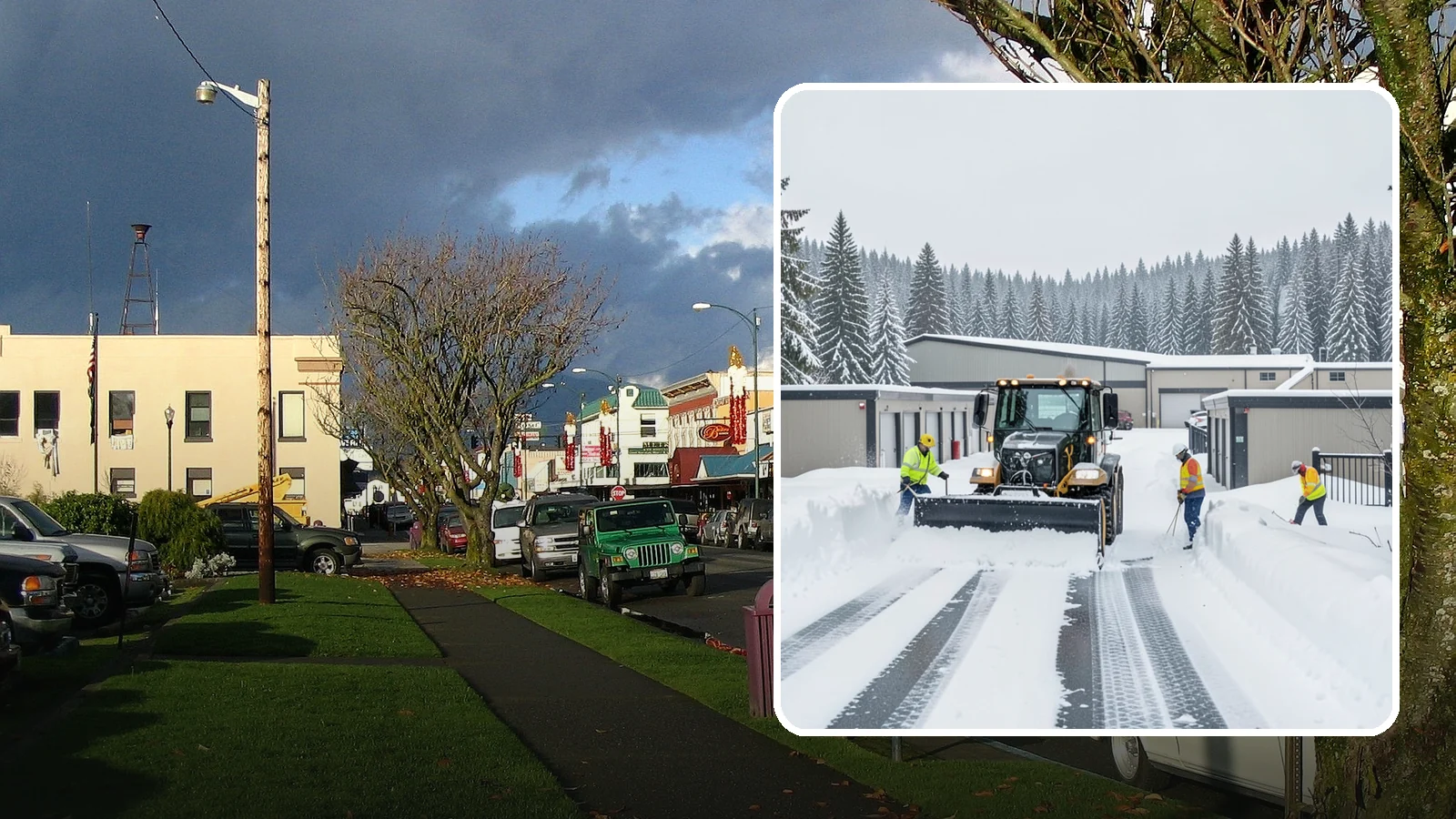 Self-Storage Facility Snow Plowing in Arlington, Snohomish County, WA - We plow self-storage drive aisles and gate approaches so customers reach their units and access stays open through a storm.