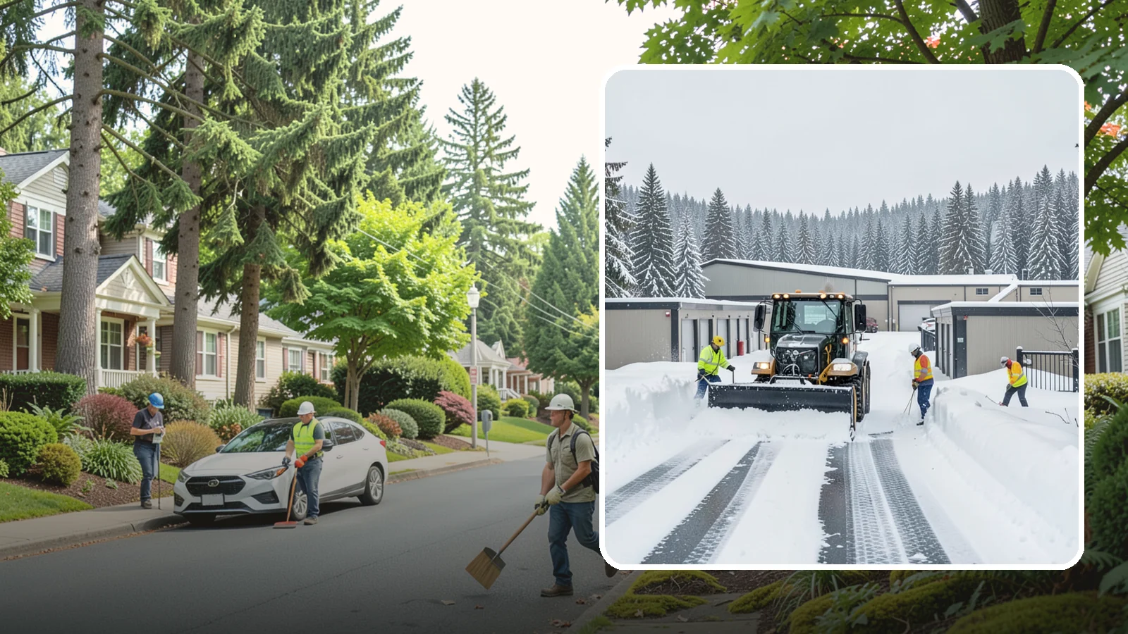 Self-Storage Facility Snow Plowing in Beaux Arts Village, King County, WA - We plow self-storage drive aisles and gate approaches so customers reach their units and access stays open through a storm.