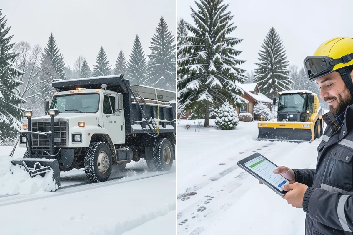 Self-Storage Facility Snow Plowing in Beaux Arts Village, King County, WA - Map the drive aisles, gates, and office parking with facility staff