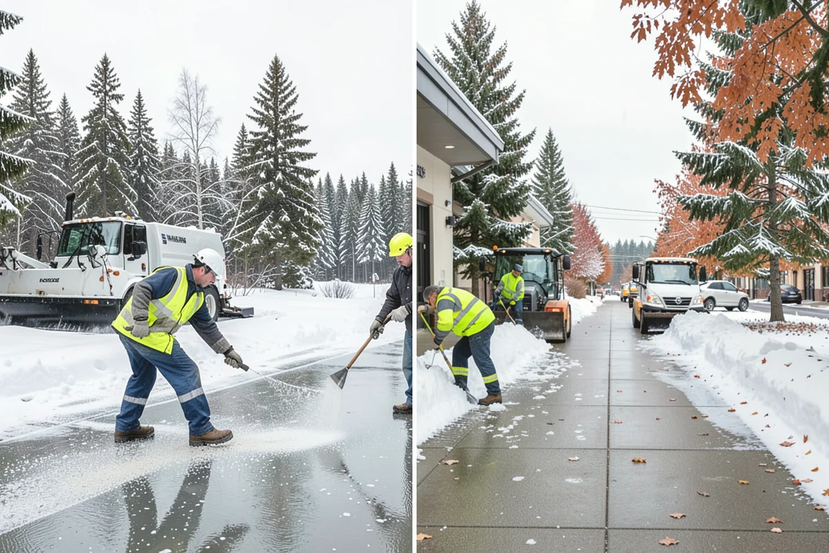 Self-Storage Facility Snow Plowing in Black Diamond, King County, WA - Map the drive aisles, gates, and office parking with facility staff