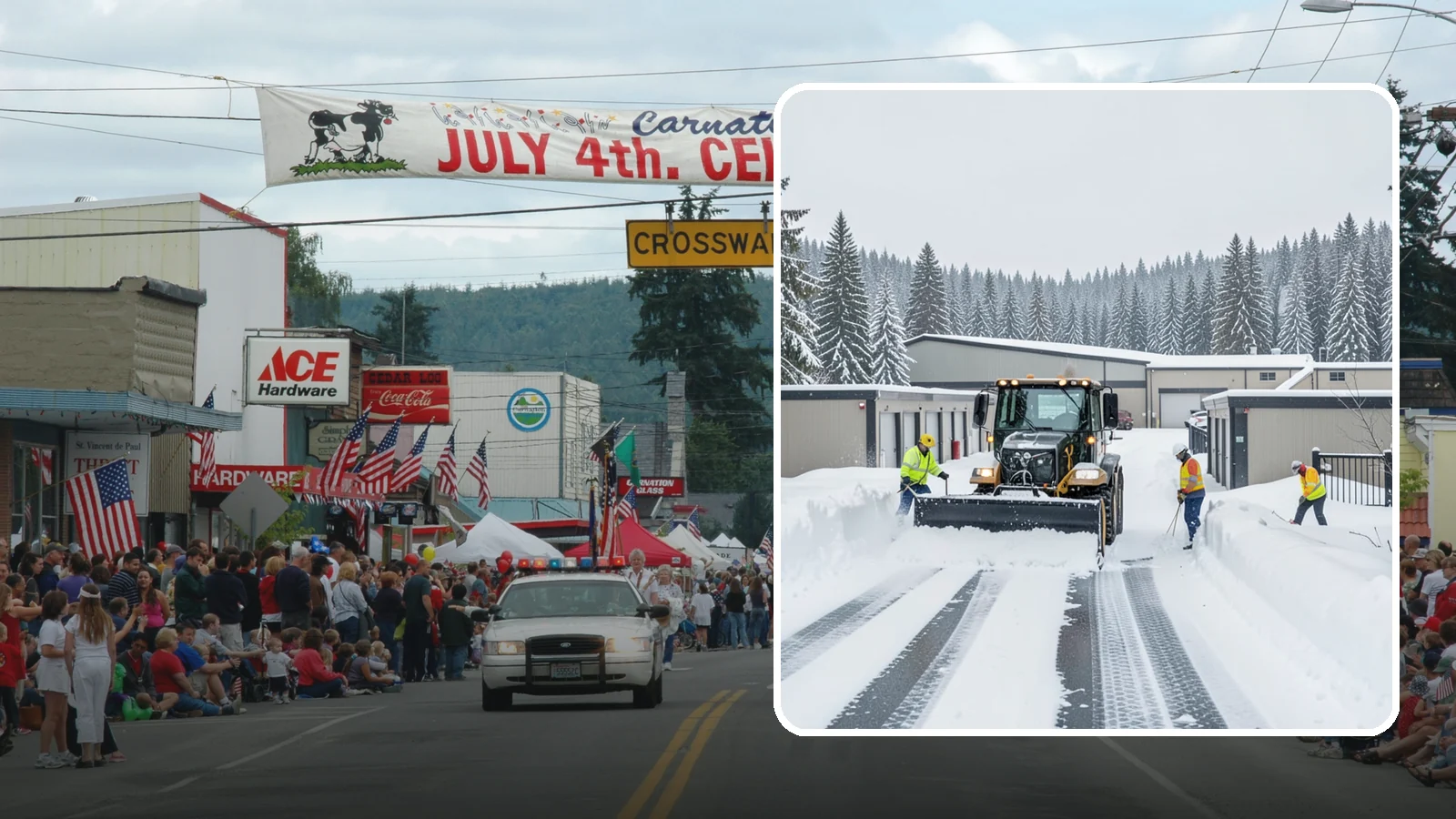 Self-Storage Facility Snow Plowing in Carnation, King County, WA - We plow self-storage drive aisles and gate approaches so customers reach their units and access stays open through a storm.